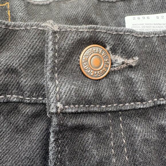 VTG 90s Levi’s 550 Jeans 16 Reg Black Denim Relaxed Tapered Mom USA Made 33 x 32 - Picture 5 of 12